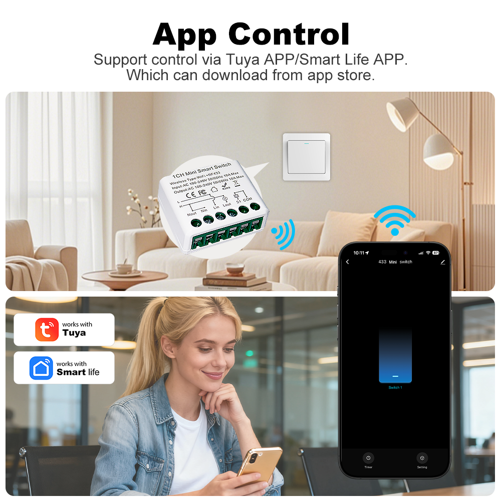 Manhot WIFI 10A Smart Light Sw – Smart Home Automation Diy Bewertung und Preis