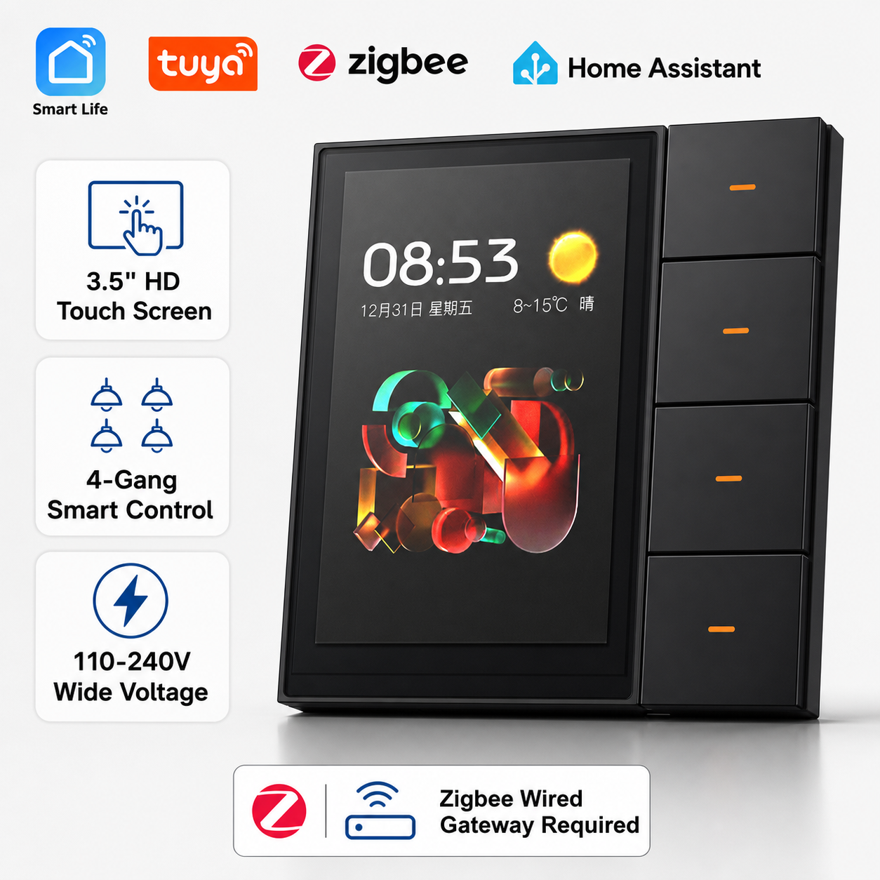 F3-pro Tuya Smart Panel ZigBee – Home Automation Technology Bewertung und Preis