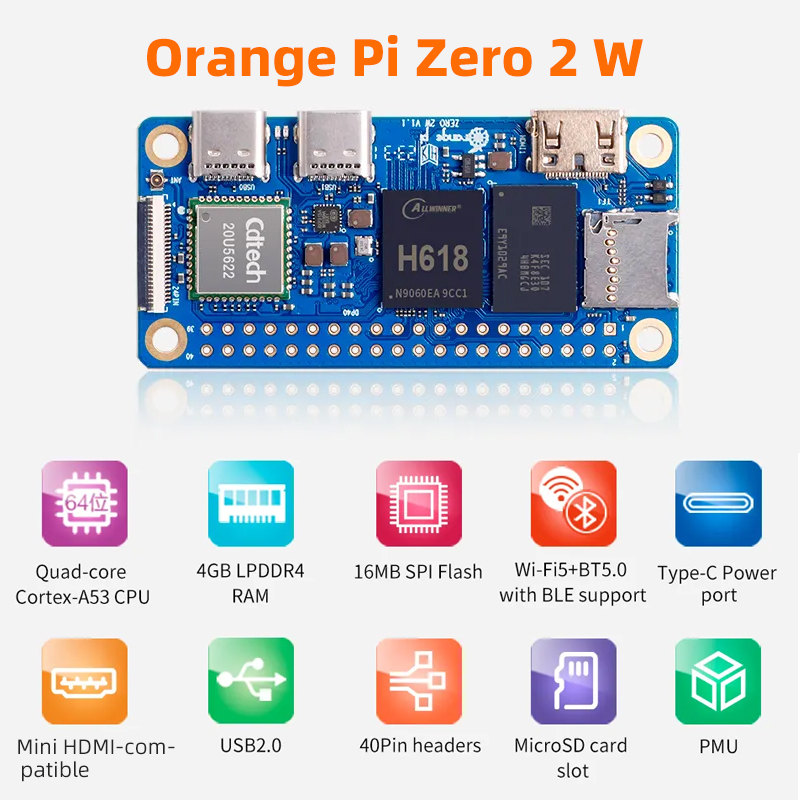 Orange Pi Zero 2W 4GB 2GB 1.5G – Pi Zero W Board Bewertung und Preis