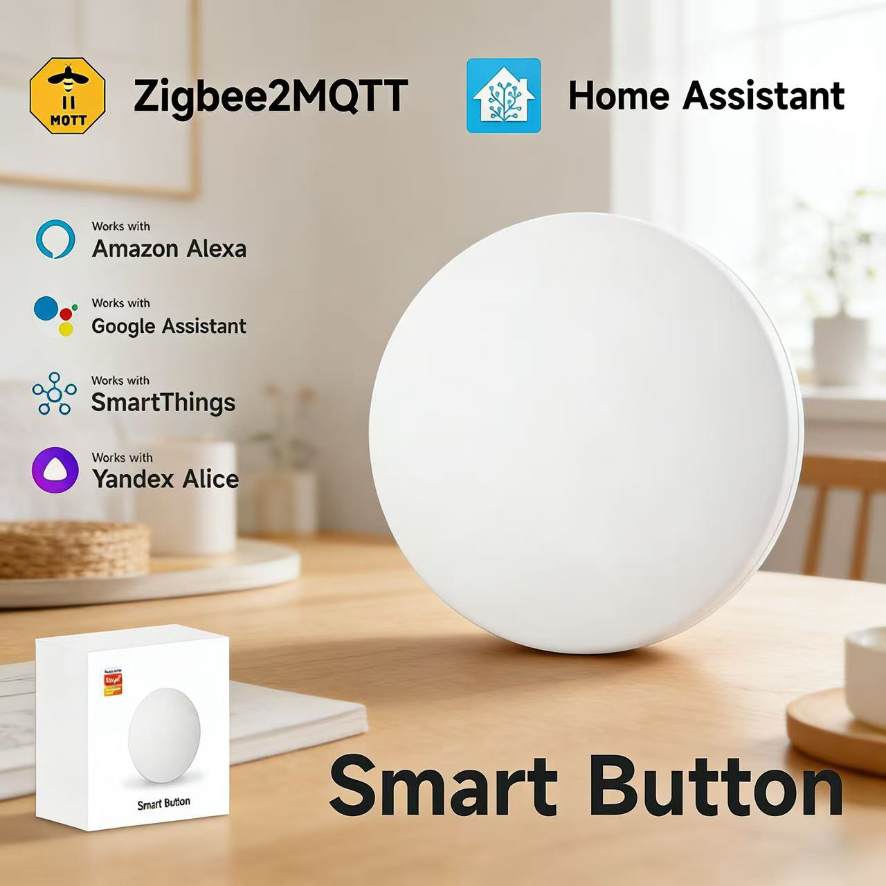 Zigbee3.0 2MQTT Smart Button S – Home Automation Technology Bewertung und Preis